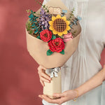 Buchet de flori 3D din lemn Decor floral handmade