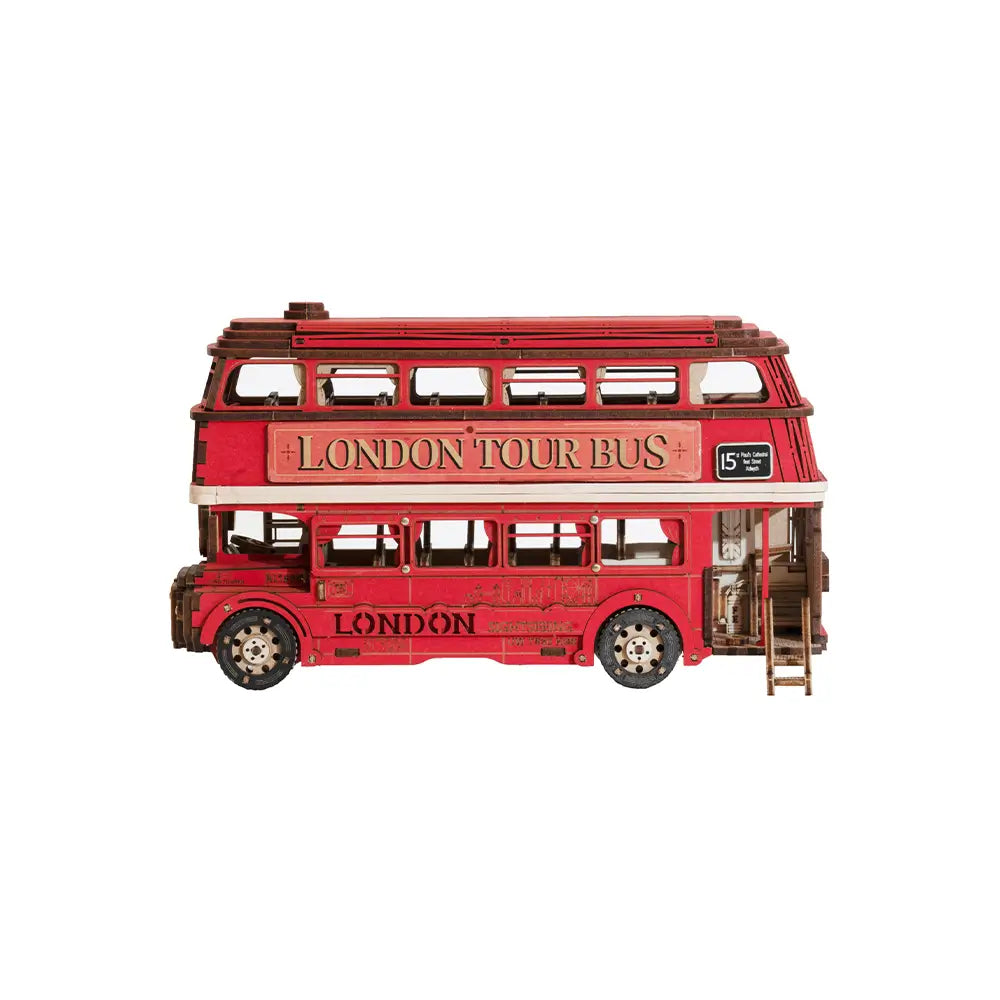 Puzzle 3D Autobuz Londonez Design autentic al autobuzului cu etaj din Londra