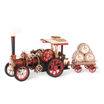 Puzzle 3D Motor cu Aburi ROKR Design Retro si Mecanisme Functionale