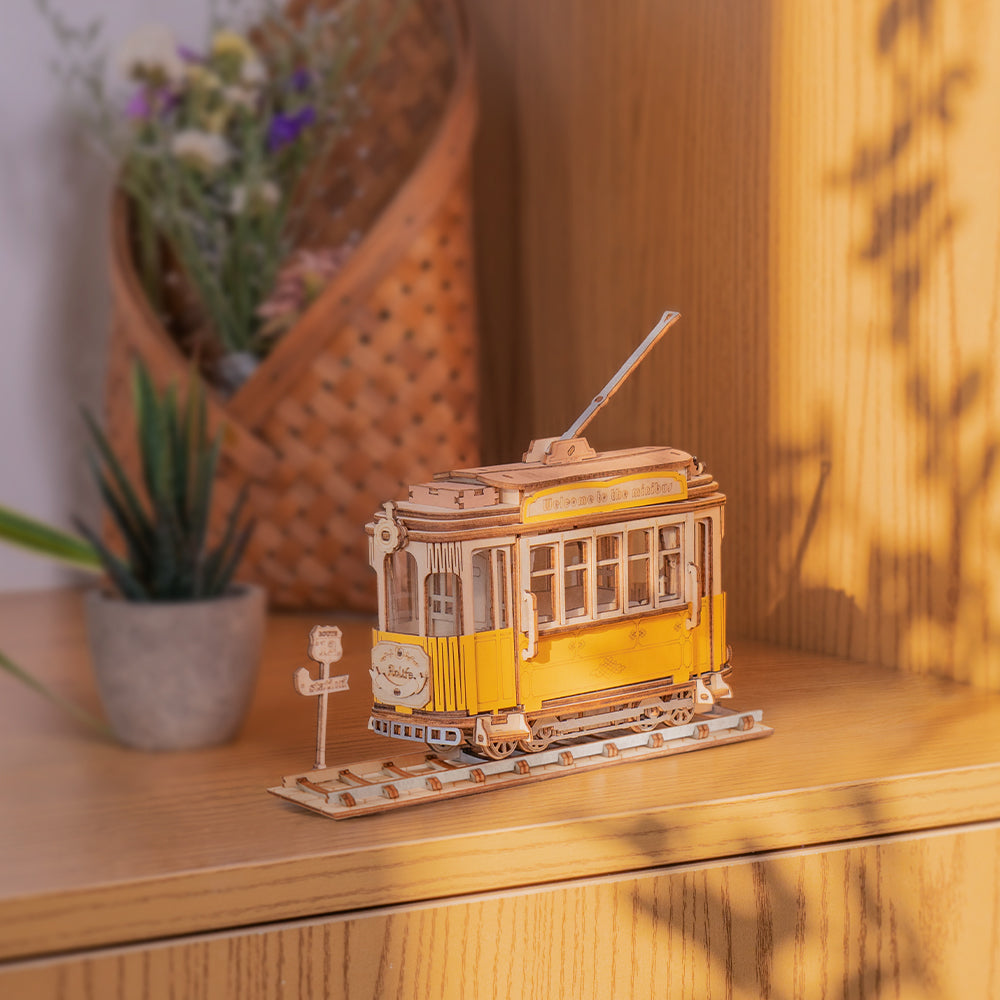 Puzzle 3D Tramvai Rolife Transport urban in miniatura