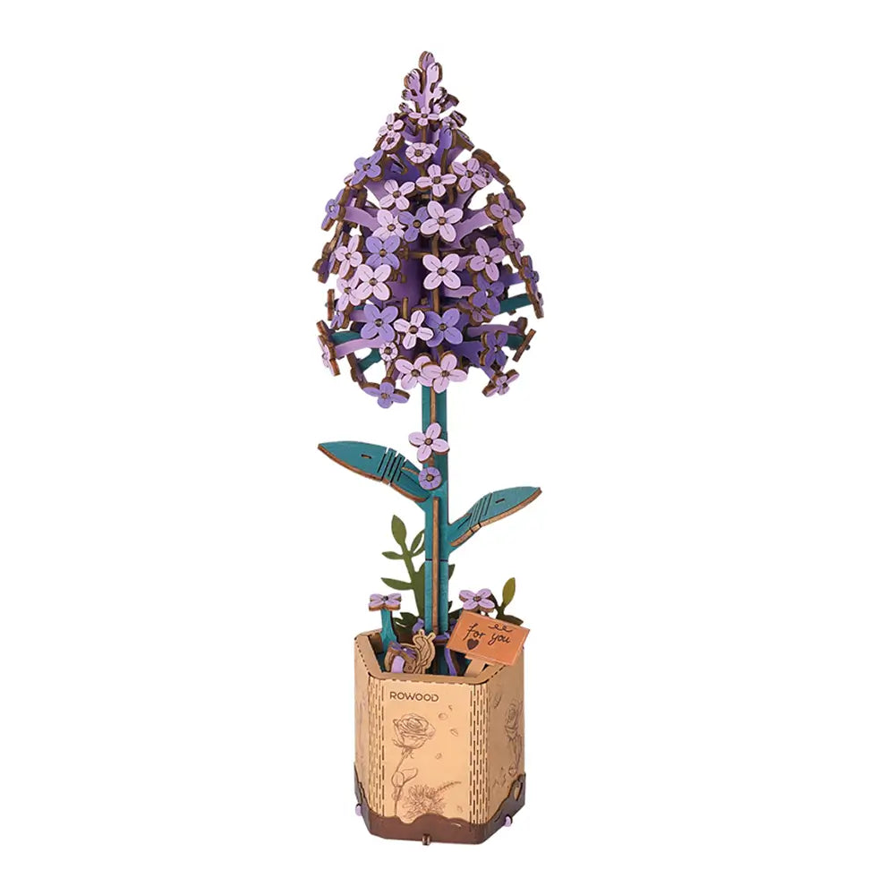 Puzzle 3D floare liliac design natural