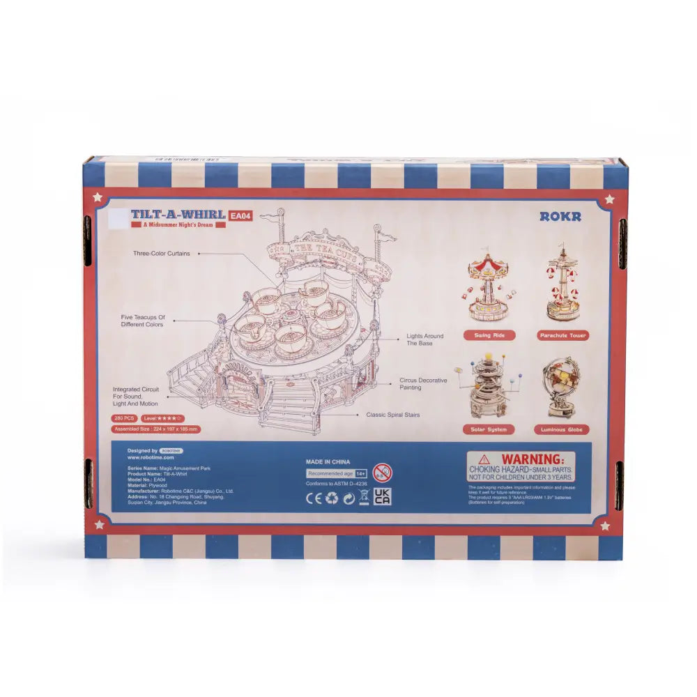 Armonia in miscare puzzle 3D cu cescute rotative si lumina calda