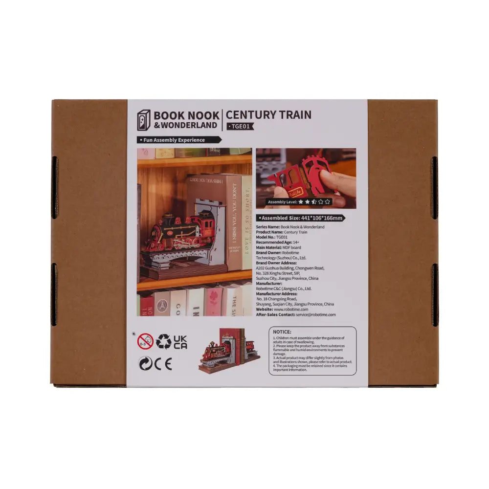 Diorama din lemn Puzzle 3D cu design vintage de tren de epoca