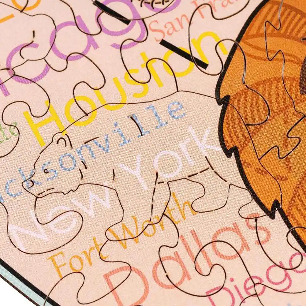 Puzzle Biker Dogs, 256 piese, 7 cristale Swarovski, lemn