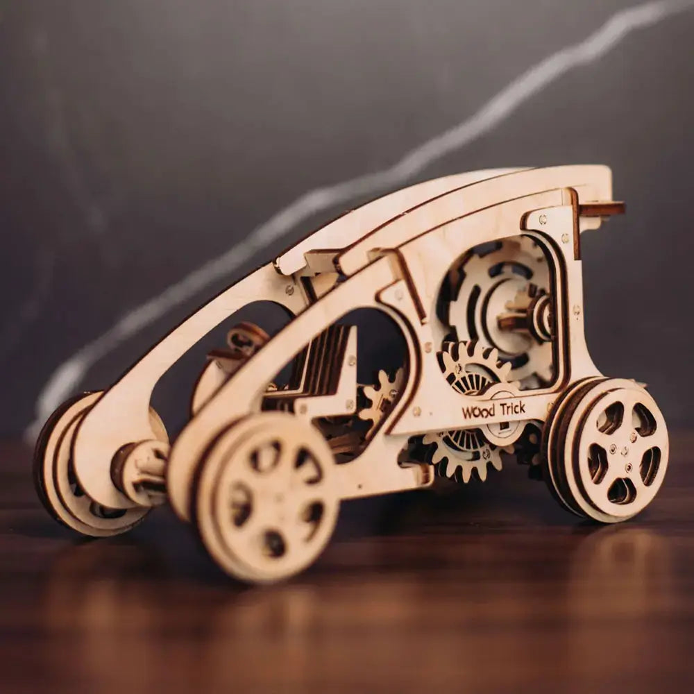 Puzzle 3D Buggy, 144 piese, lemn