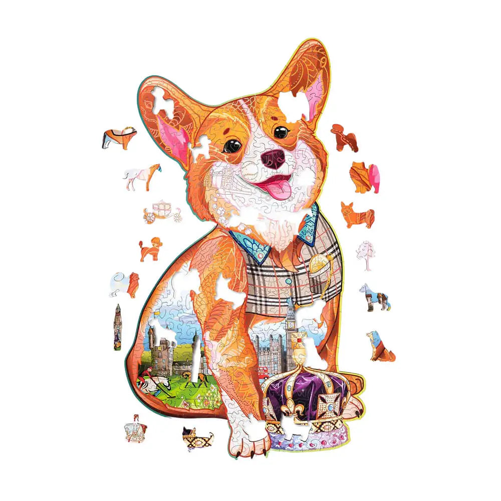 Puzzle Corgi Wood Trick 210 piese