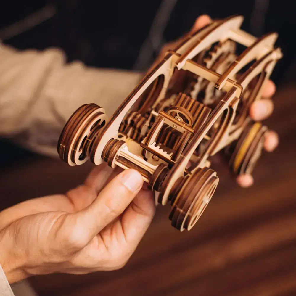 Puzzle 3D Buggy, 144 piese, lemn