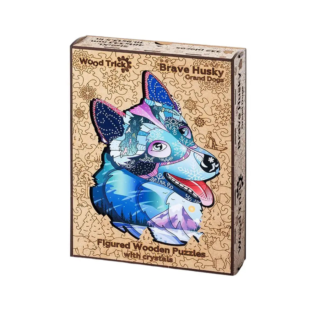 Puzzle lemn brave Husky WoodTrick