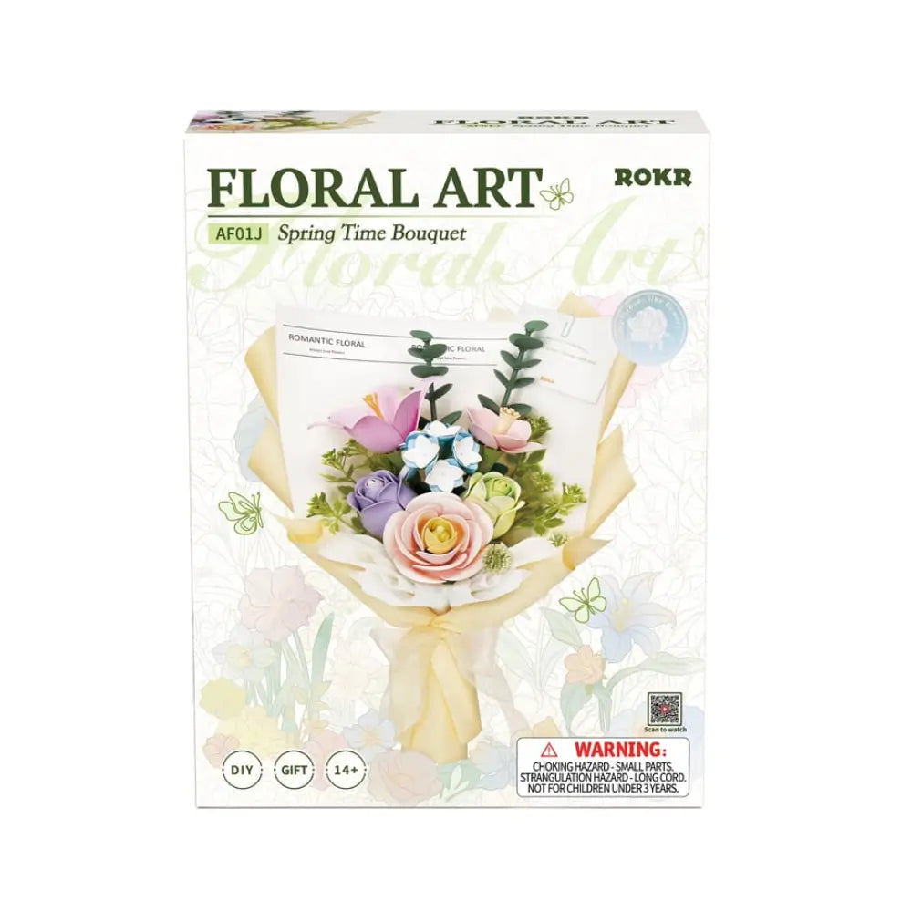 Puzzle 3D Flori de Primăvară cu piese incluse și ghid de asamblare pas cu pas