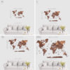 Dimensiuni Harta lumii din lemn Oak