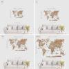 Dimensiuni Harta lumii din lemn Terra